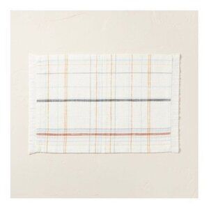 Hearth & Hand Magnolia 4pk Casual Plaid Placemat Set Cream‎